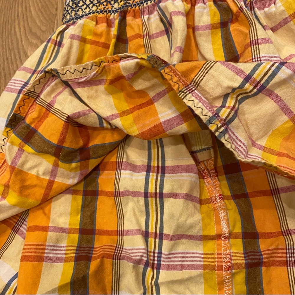 Top shop flare yellow plaid tank blouse - Picture 6 of 9